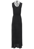 Open Back Maxi Dress Black