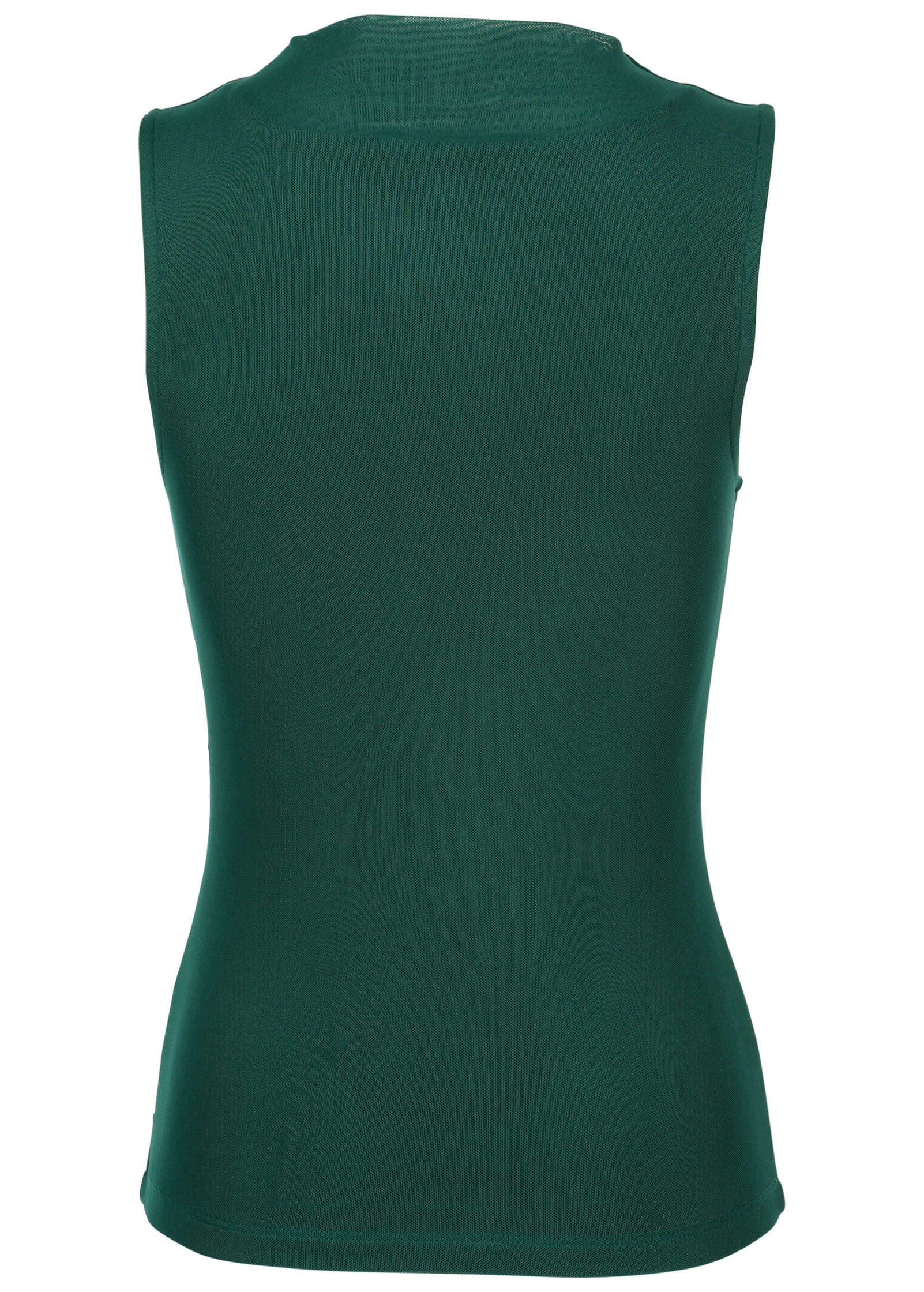Ruched Mesh Top Tropical Green