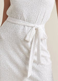 One Shoulder Sequin Dress White