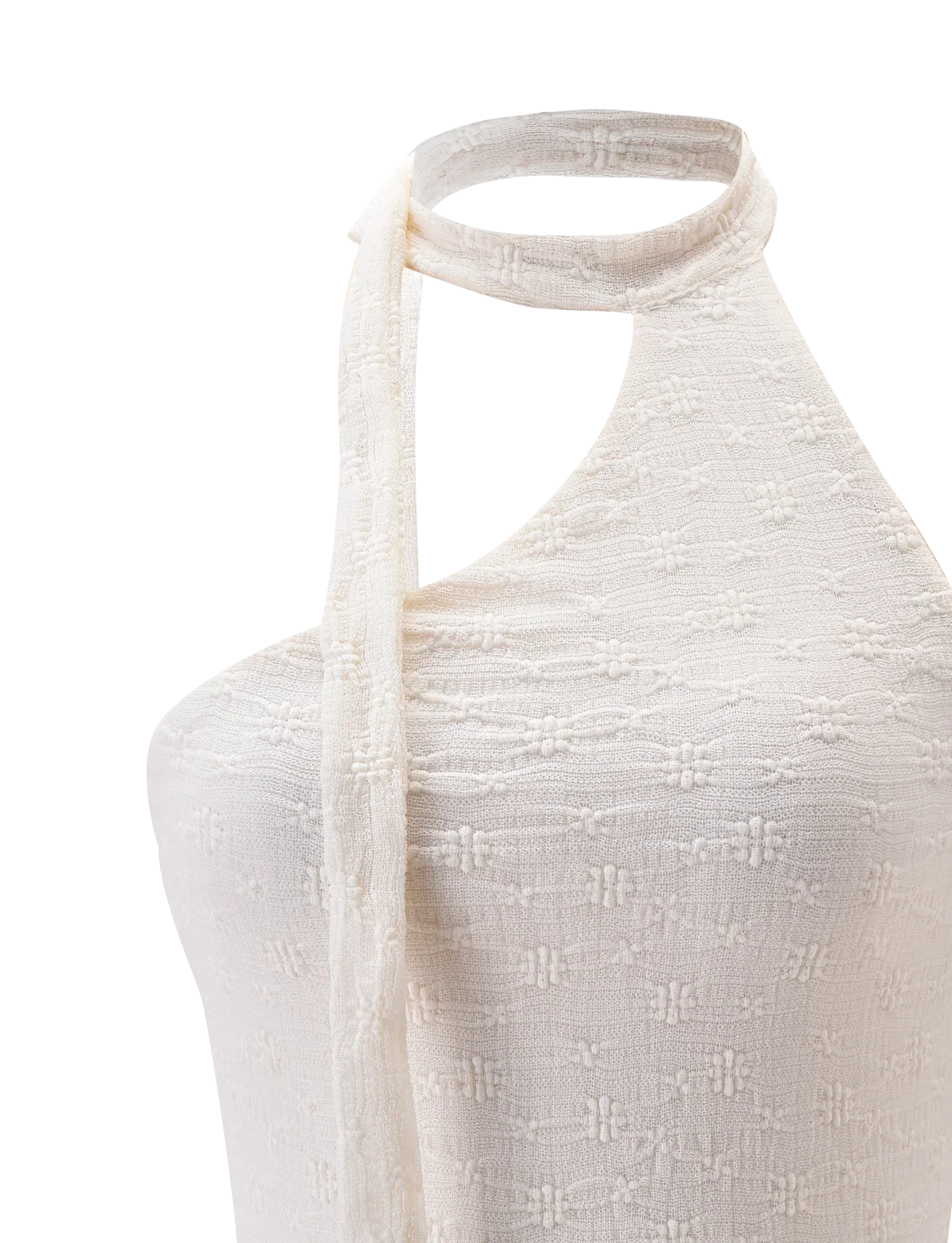 MYLAH ONE SHOULDER TOP IVORY