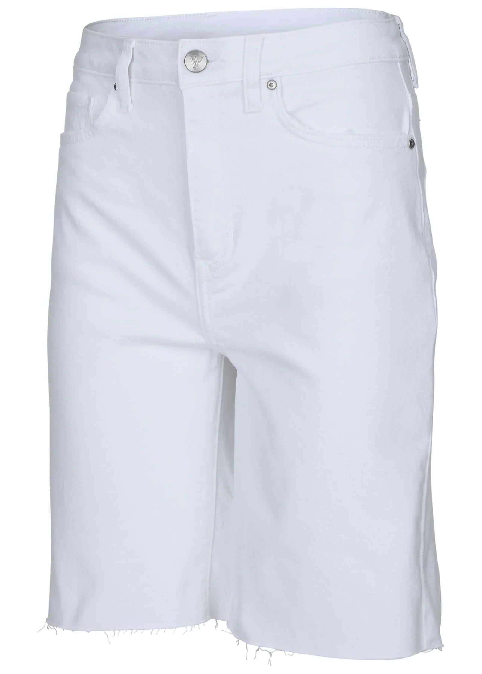 Brooke Denim Bermuda Shorts White
