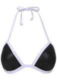 Liquid Leather Santa Cruz Push Up Triangle Top Black White
