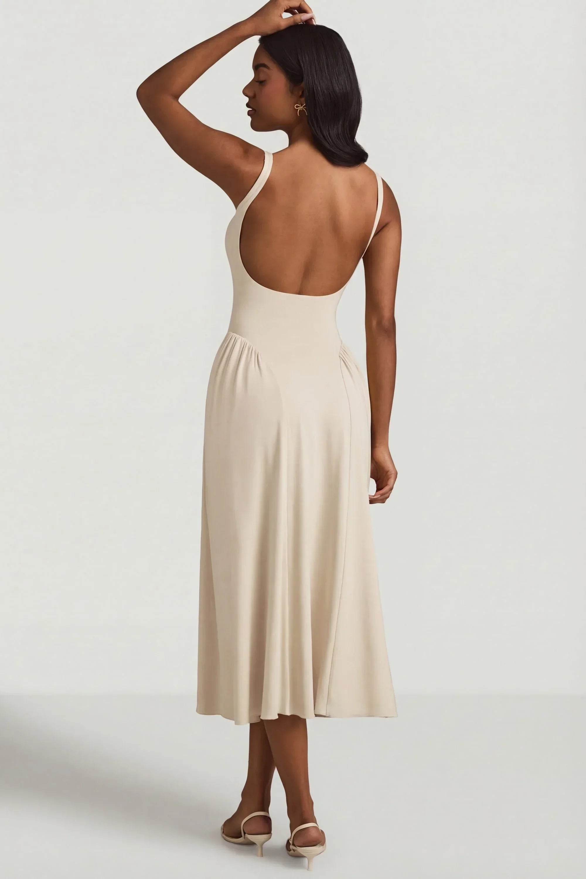 Modal A Line Midaxi Dress in Ivory