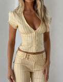 KITTIE SHIRT YELLOW STRIPE