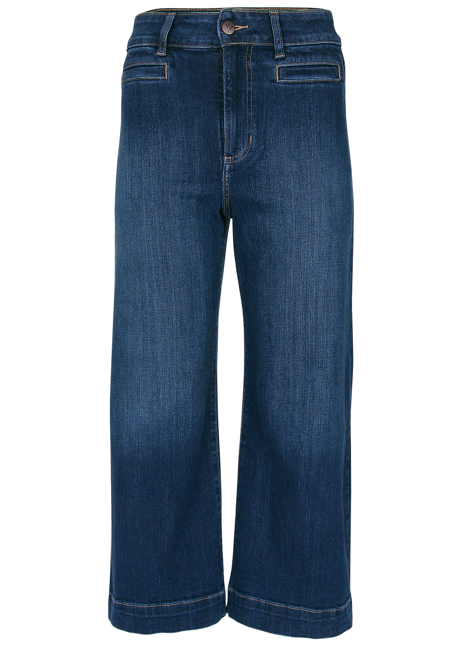 Sophia Wide Leg Crop Jeans Dark Wash