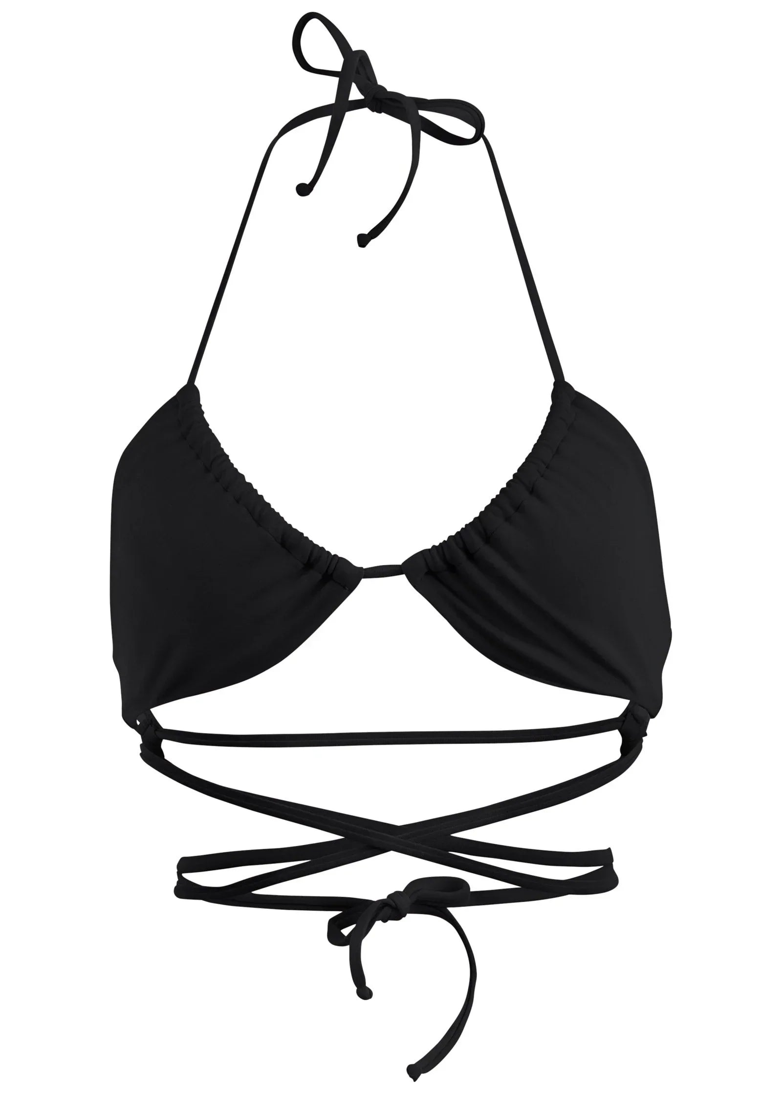 Strappy Ibiza Triangle Top Black Beauty