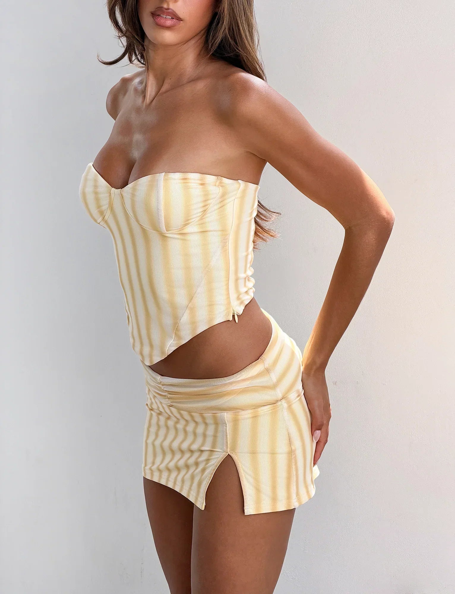 HAVANA SKIRT YELLOW STRIPE