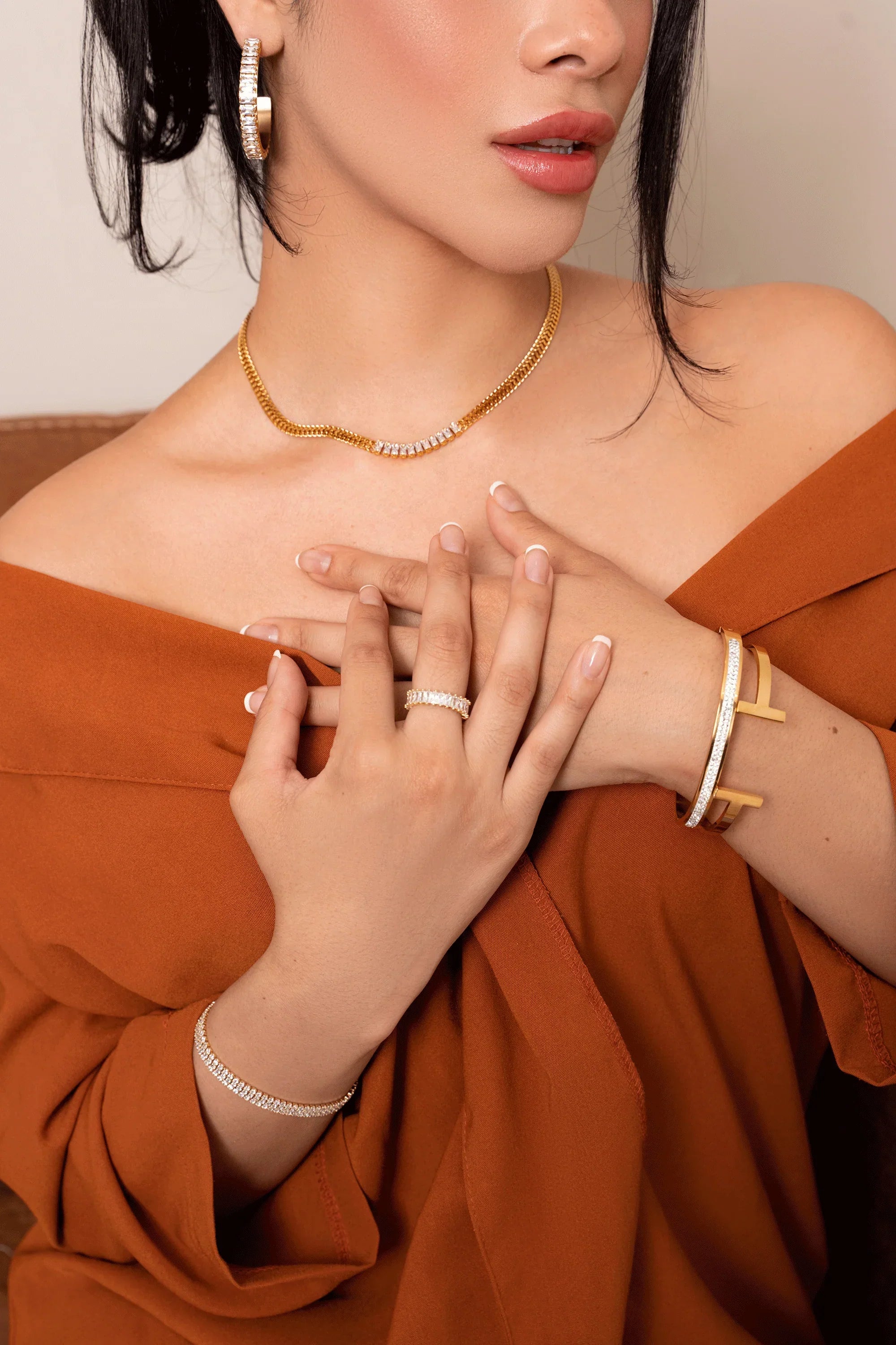 Cleo Gold Cuff Bracelet