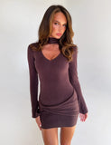 RENNER MINI DRESS CHOCOLATE