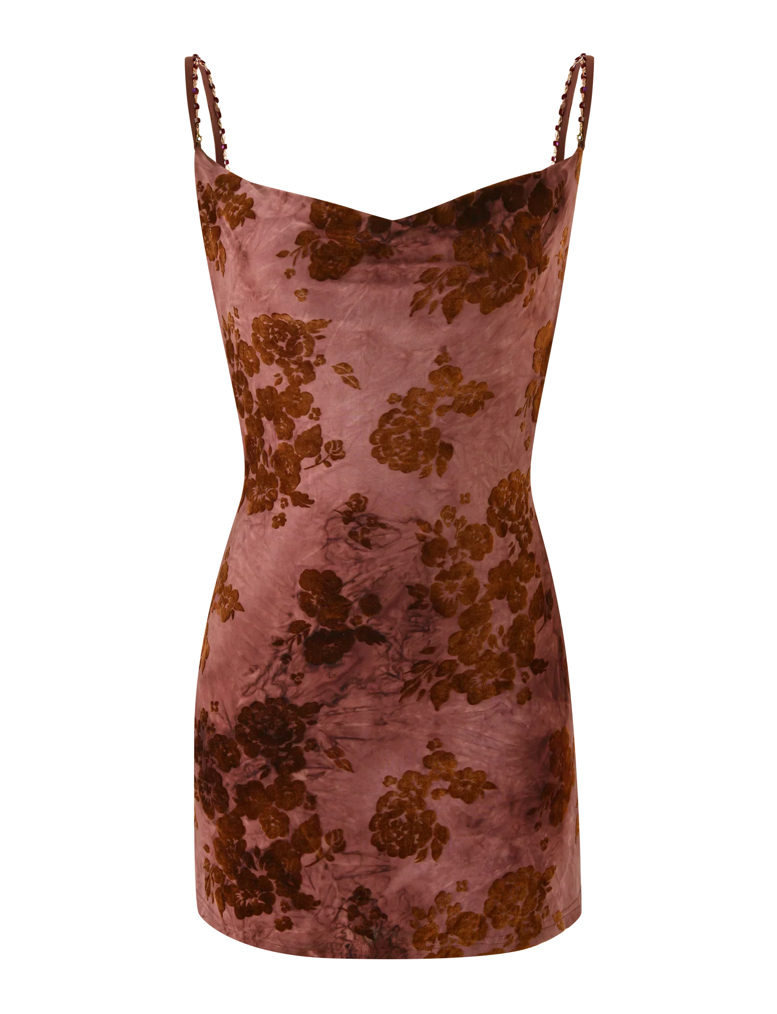 SPARROW MINI DRESS CHOCOLATE BURNOUT