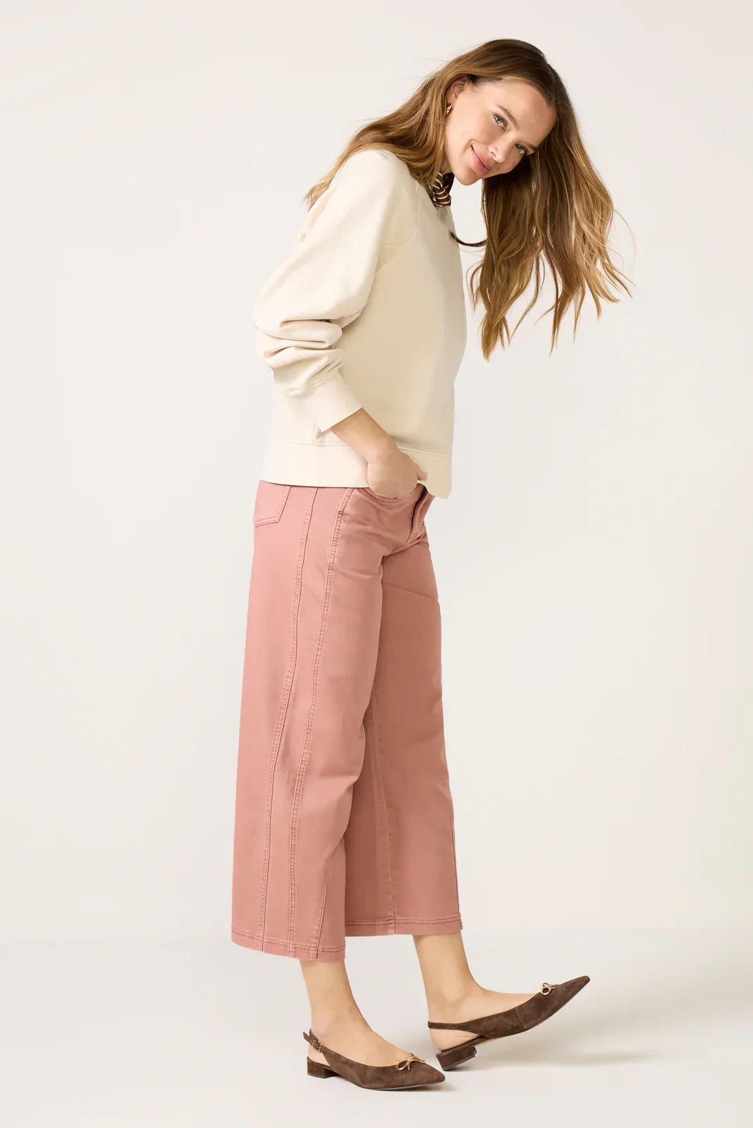 Shirred Sleeve Sweatshirt