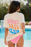 Sunny Days Club Ivory Graphic Tee