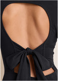 Open Back Maxi Dress Jet Black