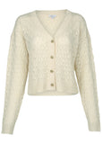 Pointelle Cardigan Beige