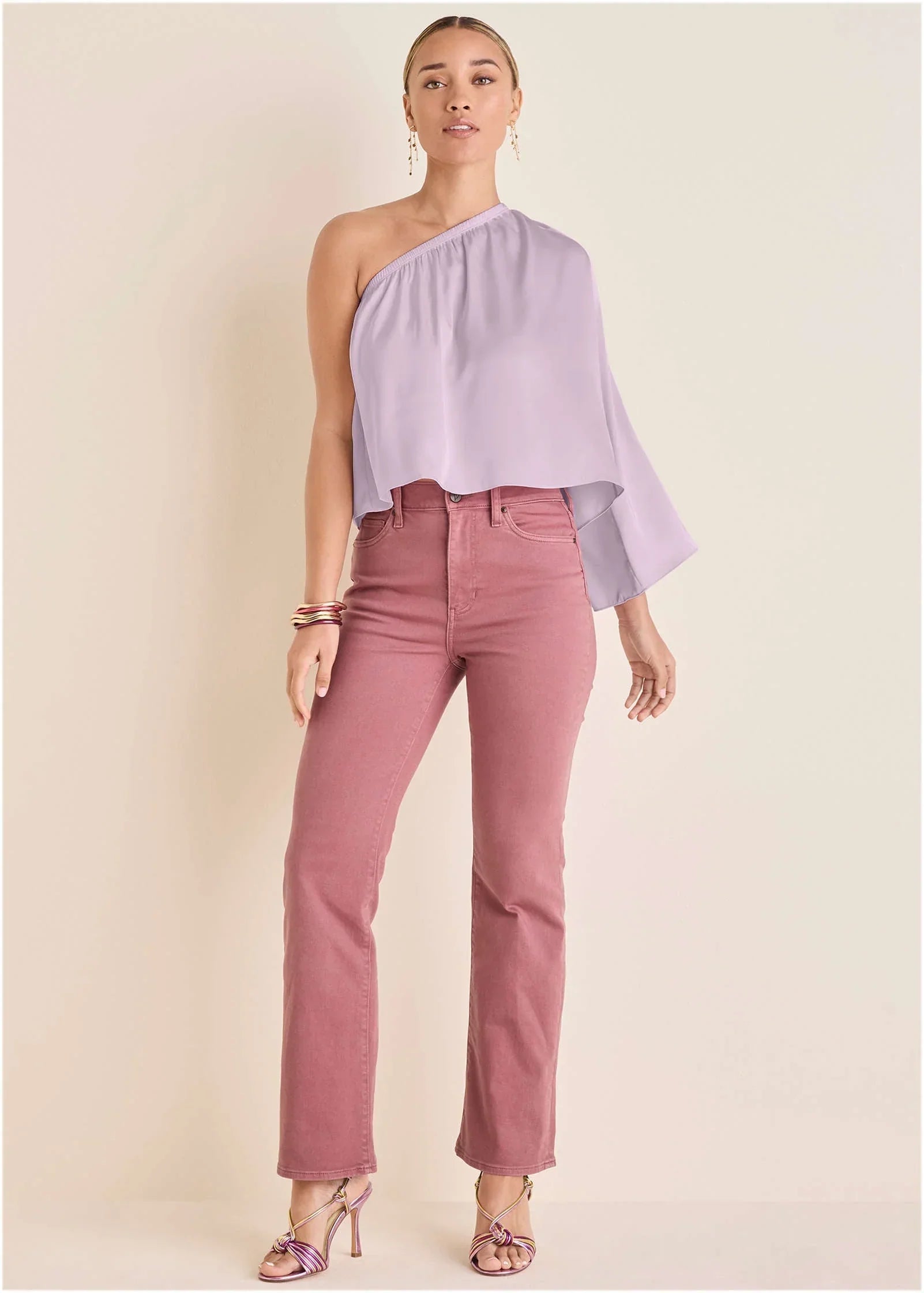 Penelope Modern Flare Jeans Berry