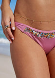 Sequin Tie Side Moderate Bottom Pink Multi