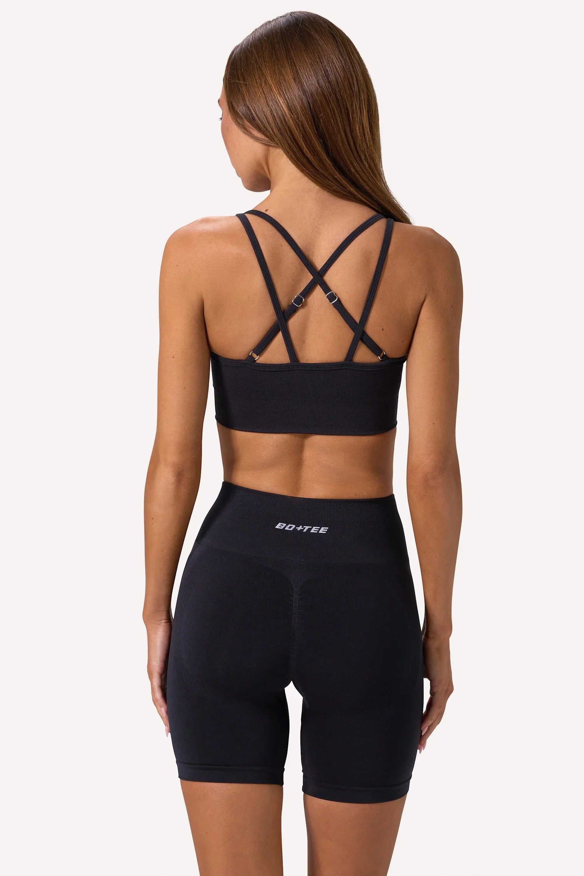 Define Luxe High Waist Biker Shorts in Black
