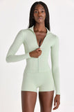 Soft Active Zip Up Jacket in Pistachio