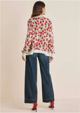Cherry Print Cardigan Wild Cherries All Over