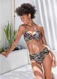 Luxe Ring Halter Top Luxe Zebra