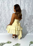 Only You Bow Mini Dress Yellow