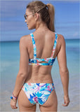 High Neck Zip Up Bikini Top Laguna Mirage
