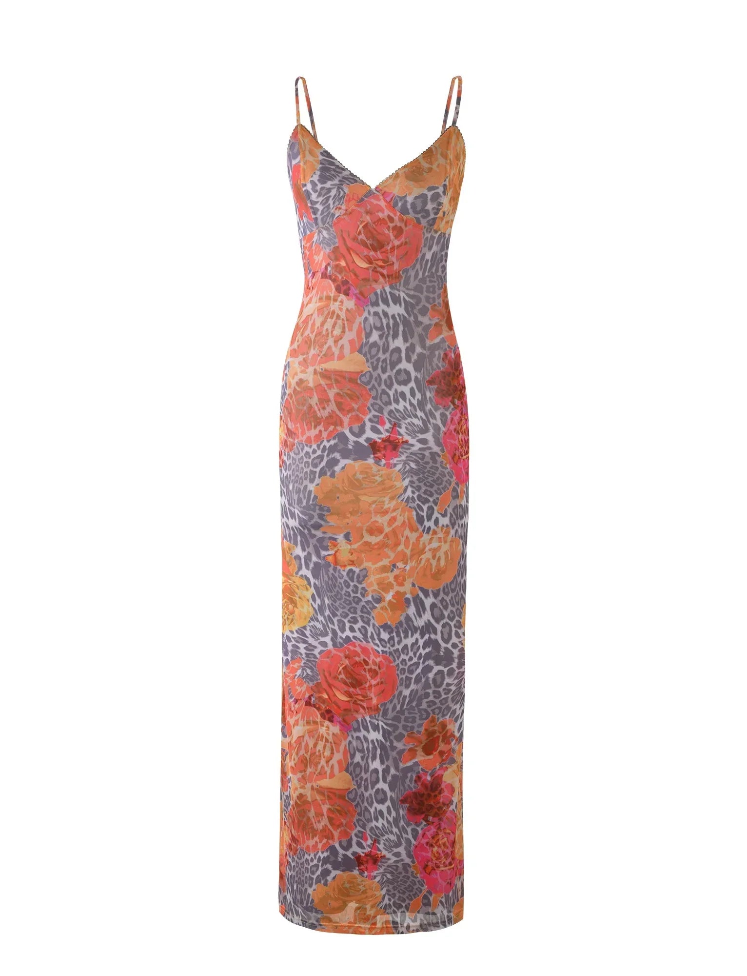 JULIANNA DRESS MULTI LEOPARD ORANGE LEOPARD