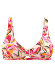 Printed Belt Top Tropical Sunrise
