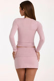 Soft Knit Wrap Top in Blush
