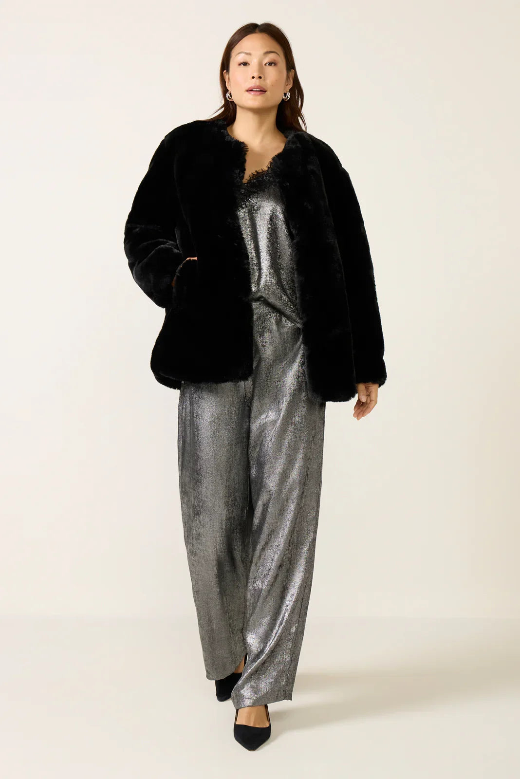 Black Cherry Fur Jacket