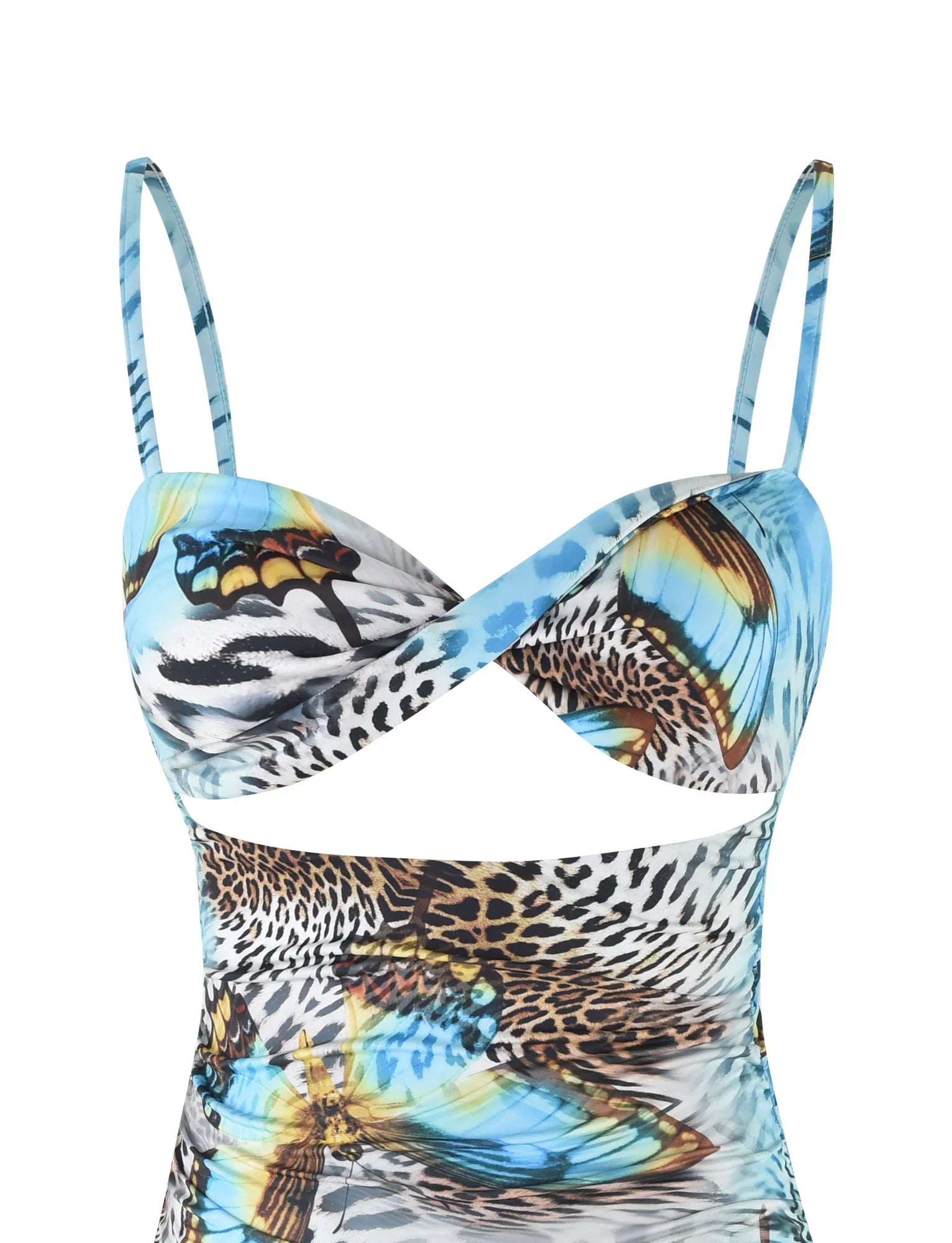 VERA MINI DRESS MULTI ANIMAL BUTTERFLY ANIMAL