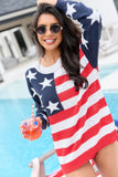 Americana Stars And Stripes Oversized Sweater