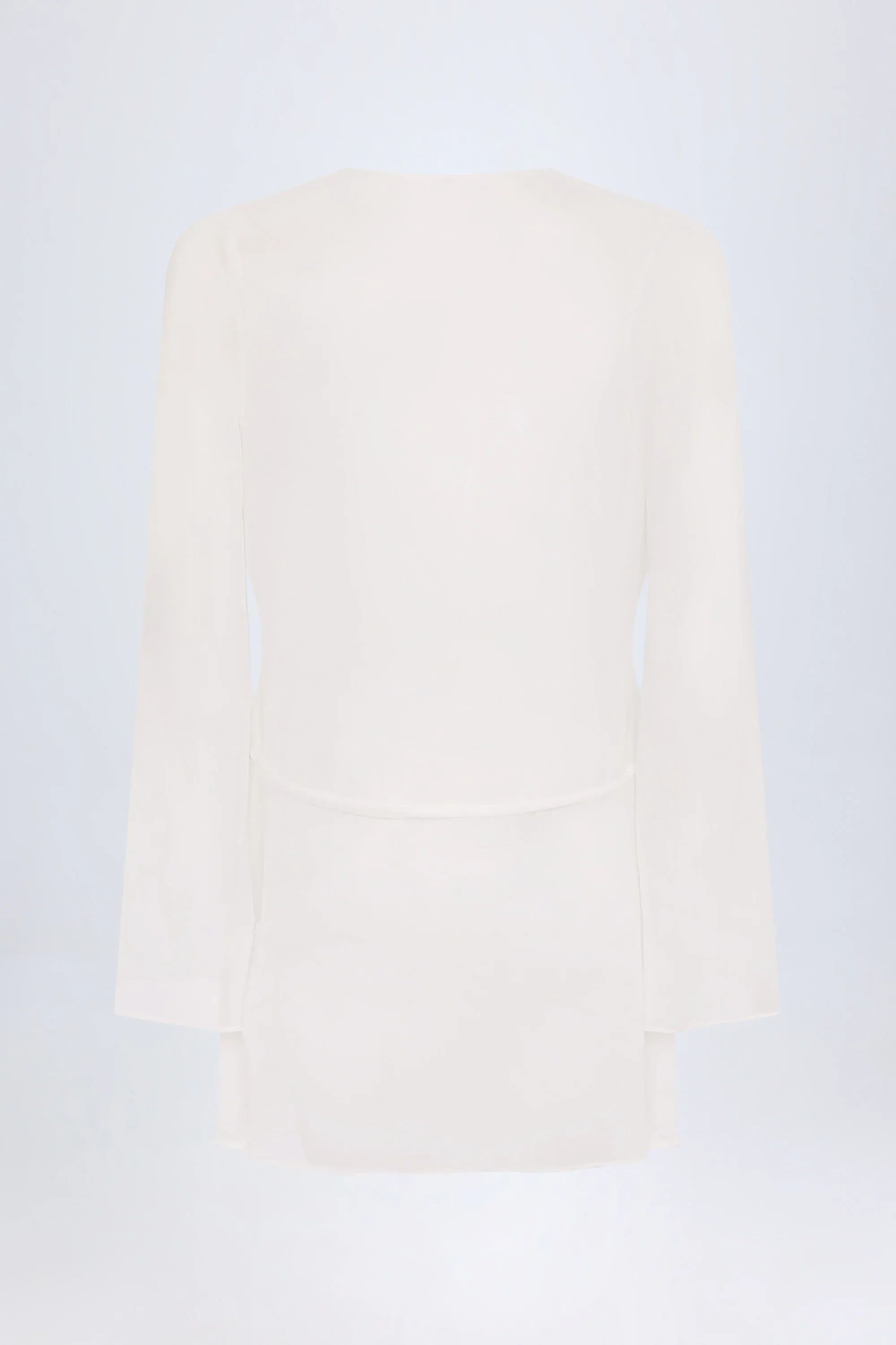 Cowl Neck Mini Dress in White