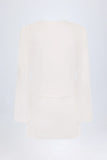 Cowl Neck Mini Dress in White