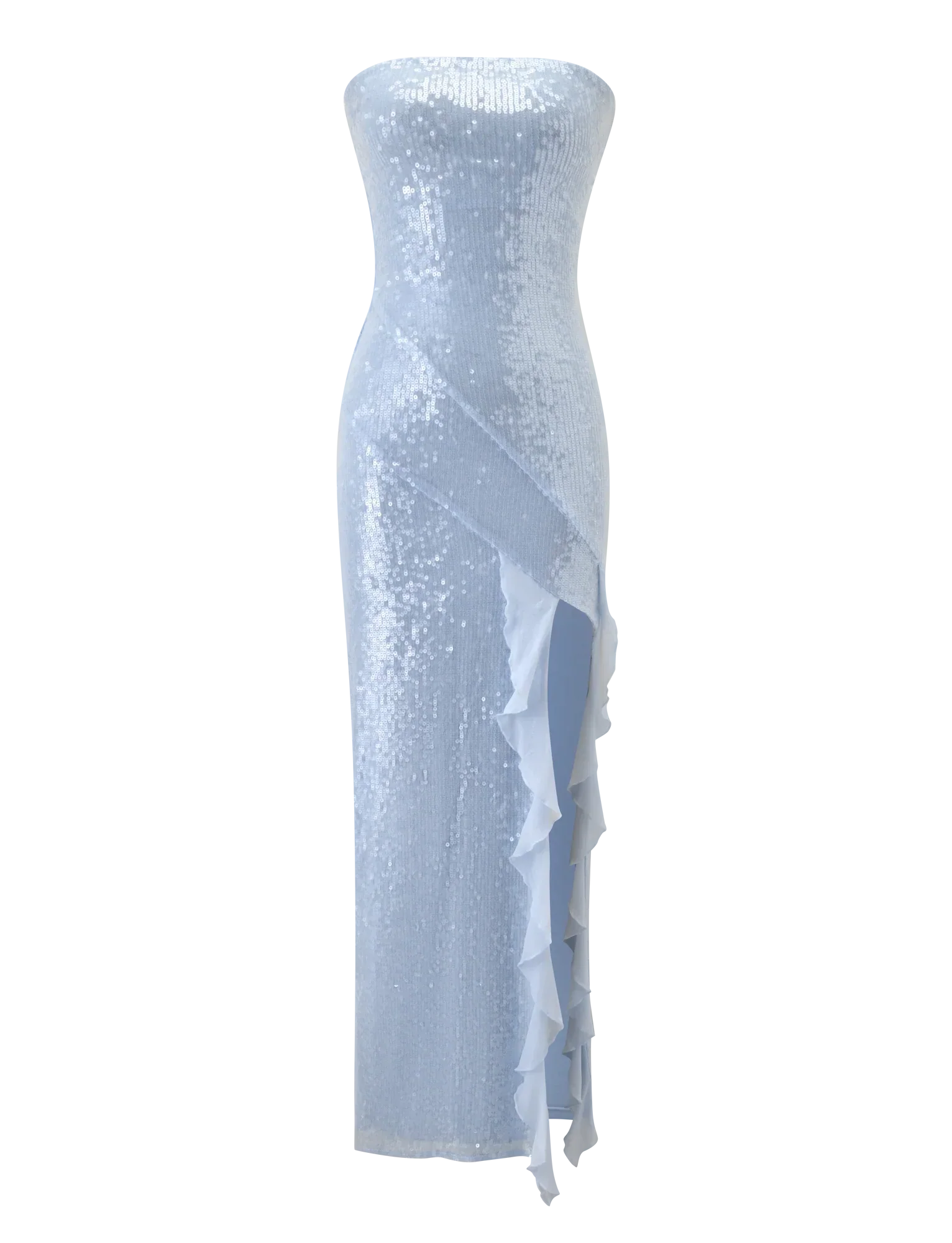 THEO SEQUIN MAXI DRESS SOFT BLUE
