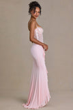 Embellished Lace Corset Gown in Blossom