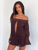 TESSIE PLAYSUIT BROWN