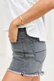 My Favorite Black Wash Raw Edge Denim Shorts