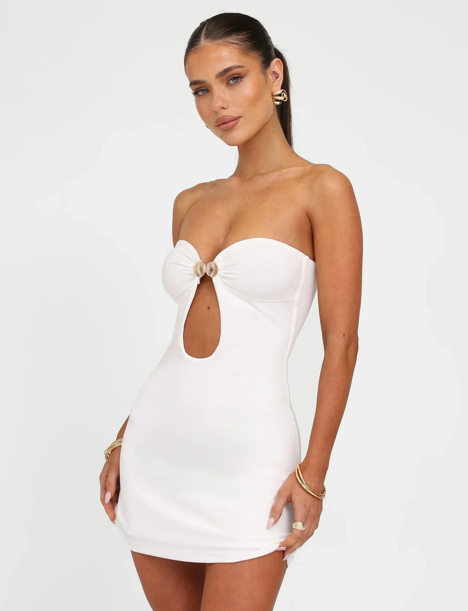 CECILY MINI DRESS WHITE