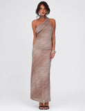 ALLIRA MAXI DRESS NEUTRAL LEOPARD