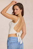 Modal Tie Back Top in Ivory
