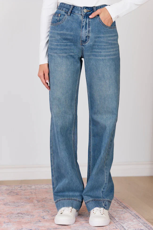 My Favorite Dark Wash Loose Fit Jeans