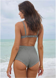 Gingham Bermuda Underwire Top Black White