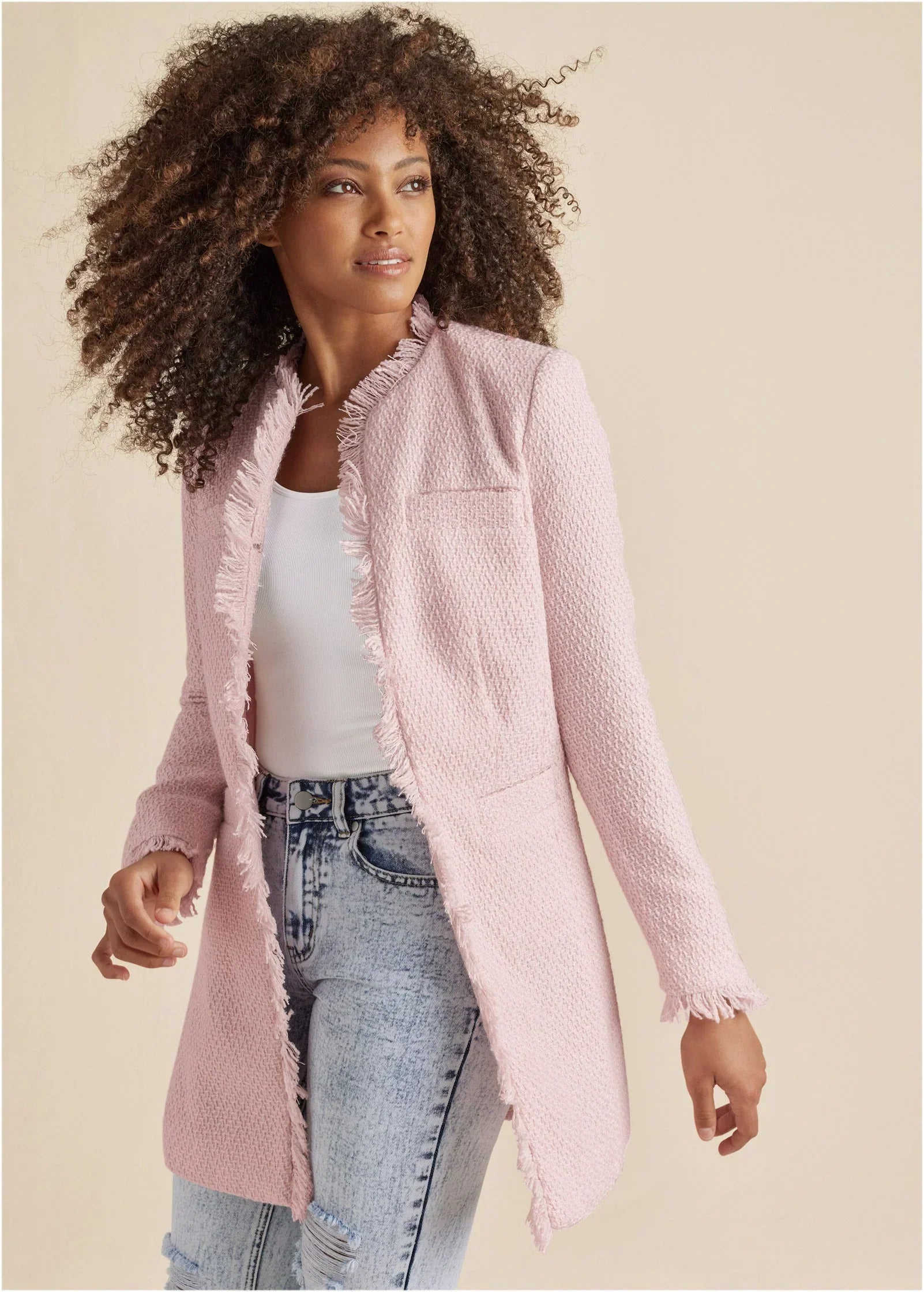 Tweed Jacket Light Pink