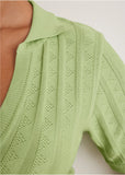 Pointelle Sweater Dress Mint
