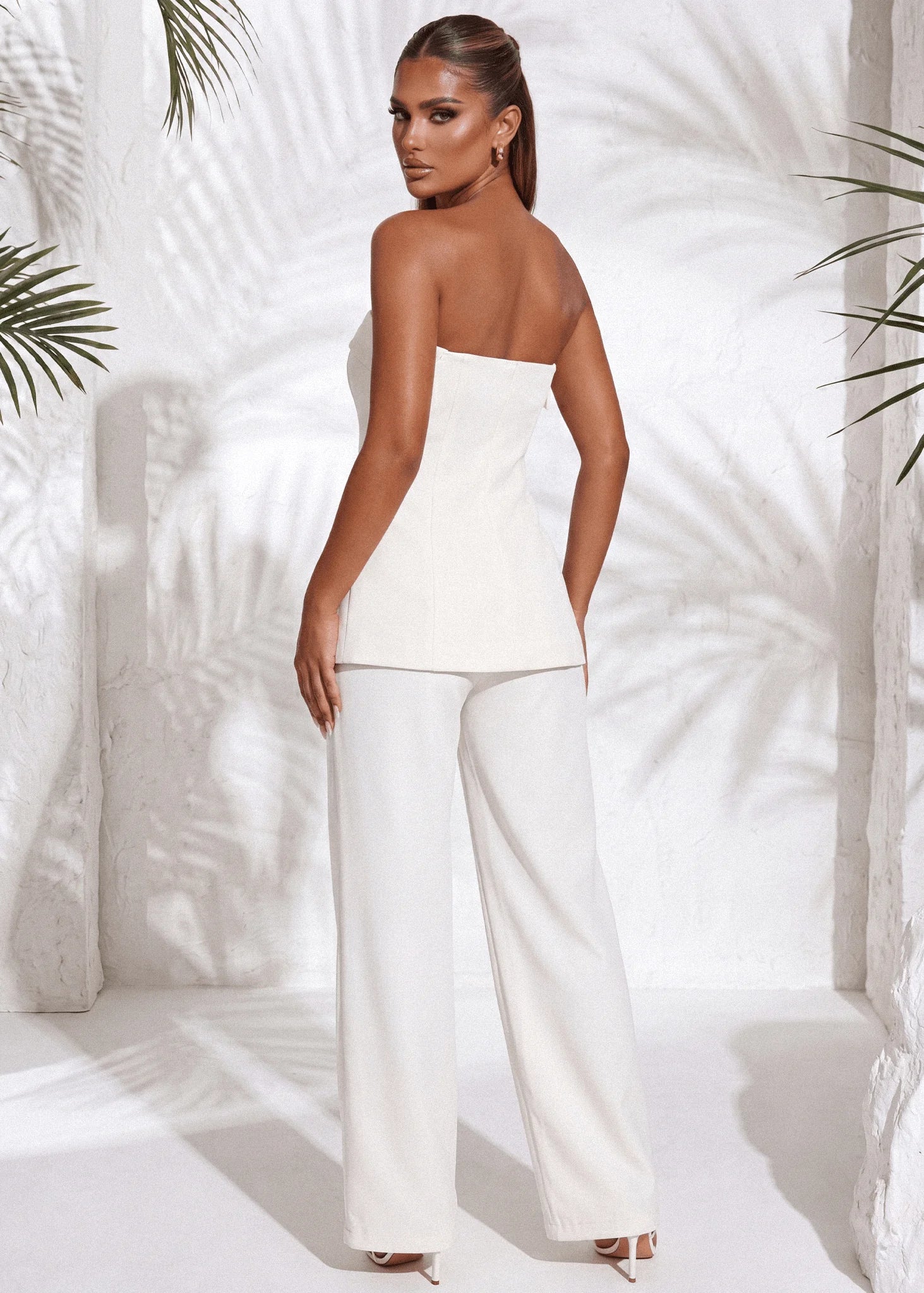 Polished Presence Tailored Trousers Ivory