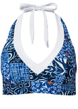 V Neck Halter Bikini Top Ocean Traveler