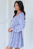 Gloria Blue Floral Dress SALE