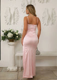 Skye Satin Corset Maxi Gown Pink