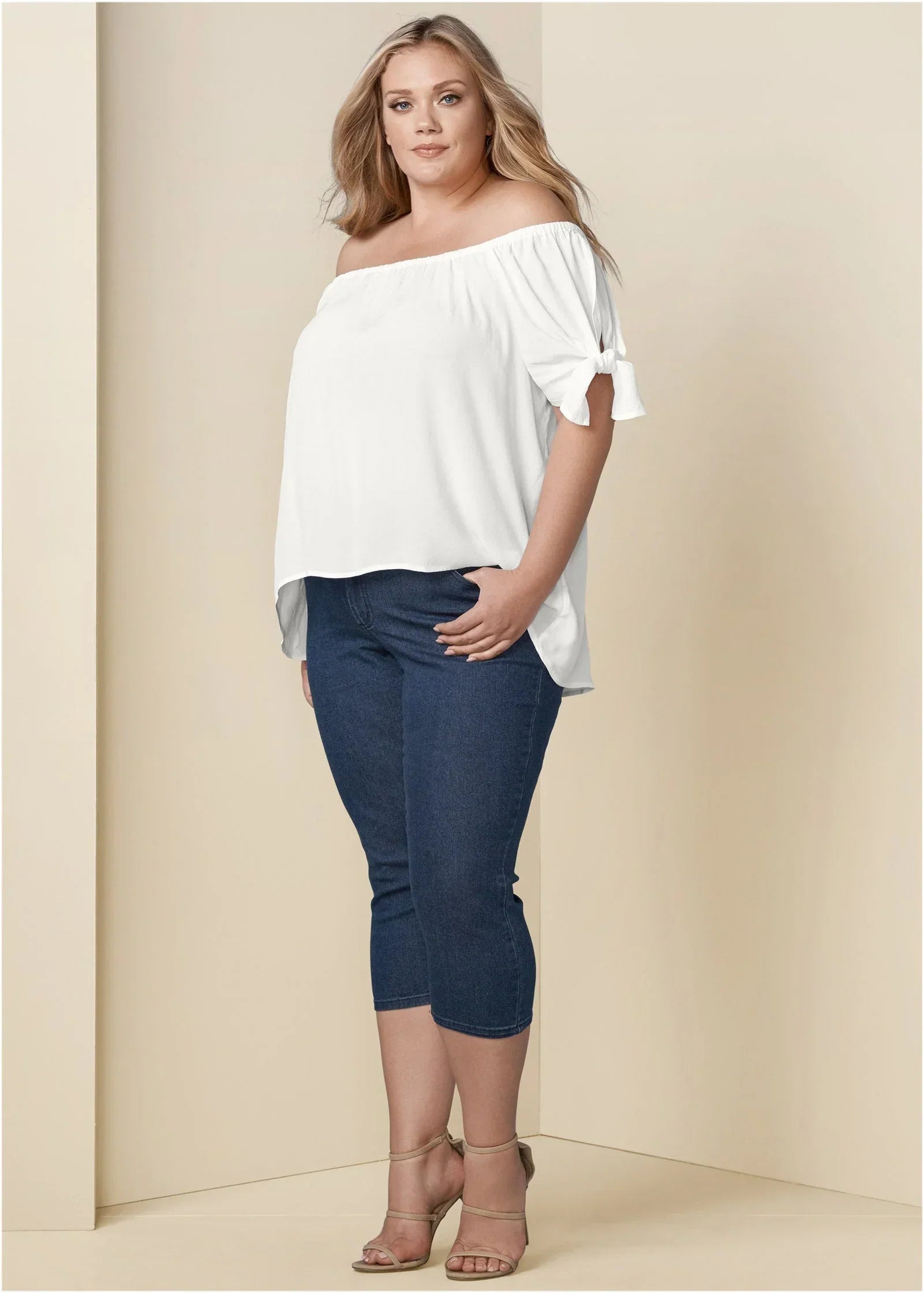 Cindy Capri Jeans Dark Wash
